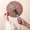 Folding Paper Fan With Traditional Floral Pattern Vintage Round Hand Held Paper Fan Group Fan Antique Chinese Style Fan Home