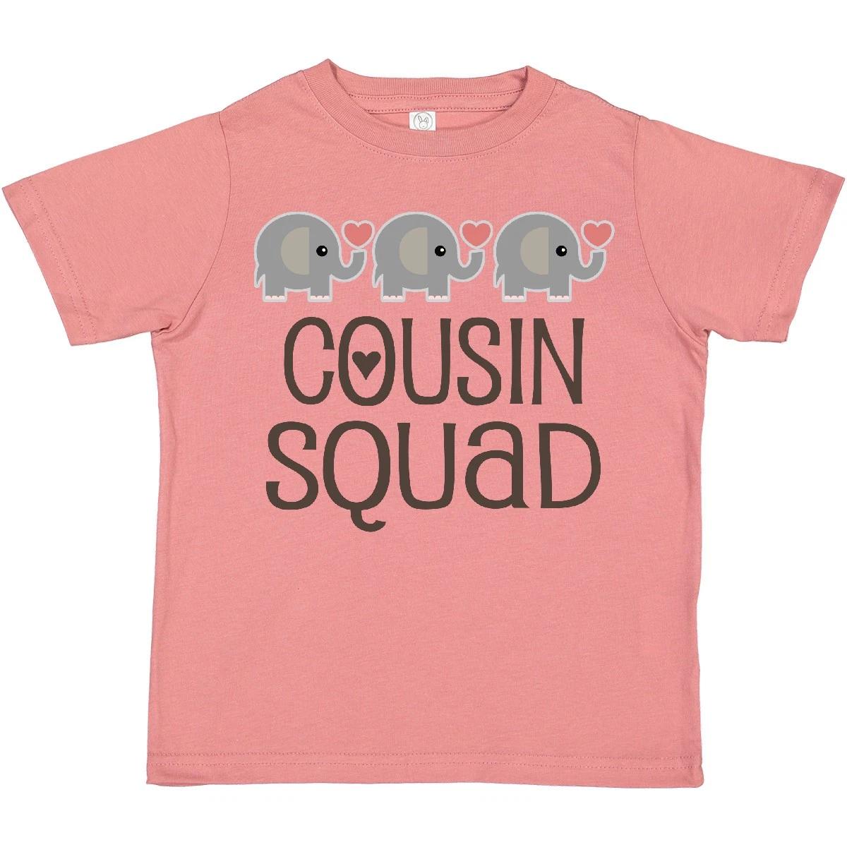 Inktastic Cousin Squad Elephant Toddler T-Shirt Childs Kids Clothing Child Kid 100