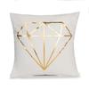 European Hot Stamping Pillow Nordic Light Luxury Sofa Pillow Bedside Pillow Car Cushion Short Plush Pillow Cover