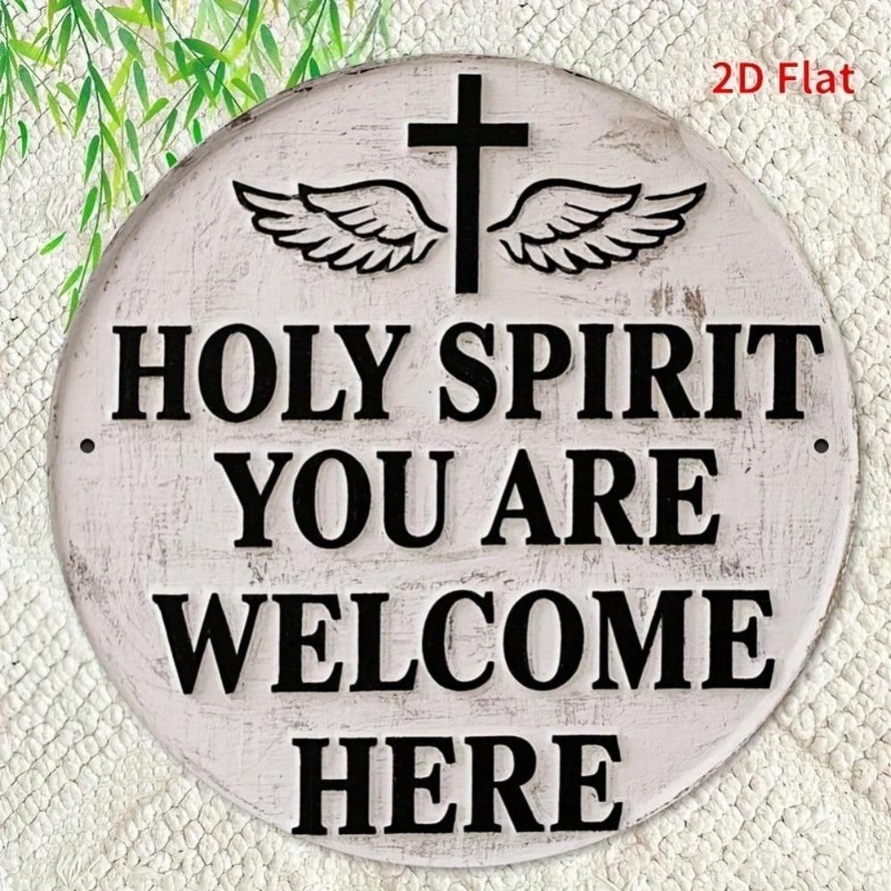 Vintage Holy Spirit Dove Cross Bohemian Metal Wall Art Rustic White Finish Home Decor