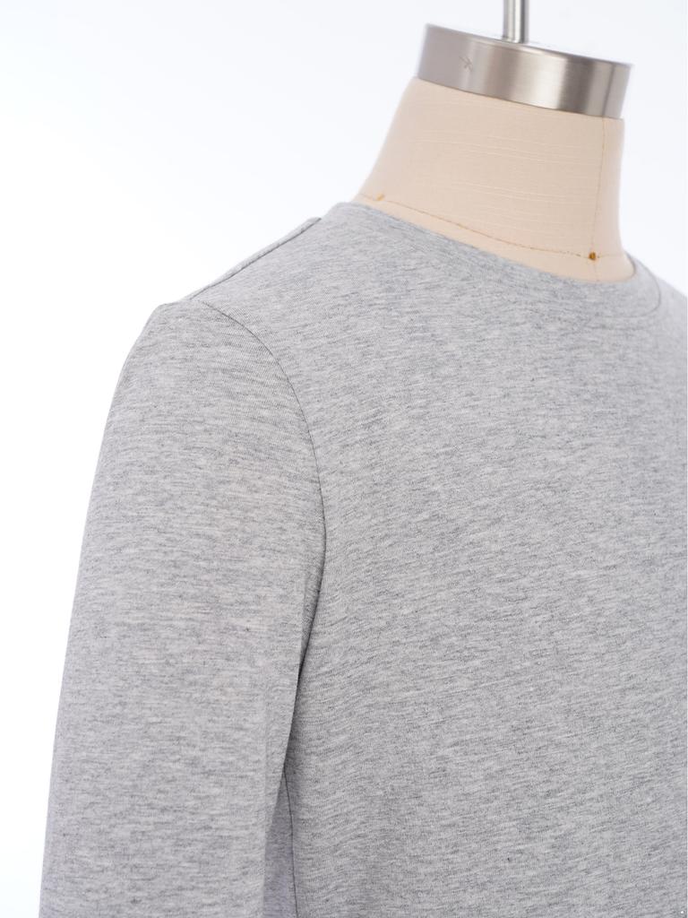 Unisex Kids Special Needs Clothing Round Neck Long Sleeve Back Invisible Zipper One Piece Cotton Jumpsuit