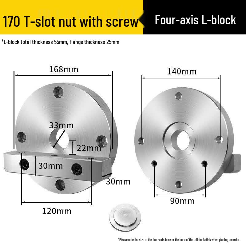 CNC 4th Axis Rotary Table L-Block Adapter
