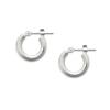 ESTELLE [Official] Women's Hoop Earrings, Platinum, 0202-2645-0019-0000