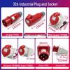 Weipu TYPR285 Angled Aviation Plug, Male/Female Connector, 16A/32A, 5-Core, Surface/Flush Mount