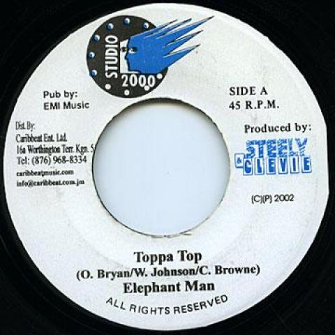 

7inch Record ELEPHANT MAN - Toppa Top Studio 2000 2002 Jamaica Reggae, Ska & Dub