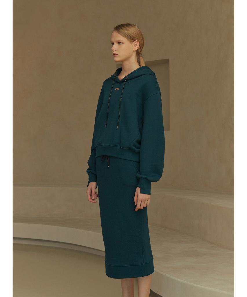 Myue Leafy Jersey Skirt - Green