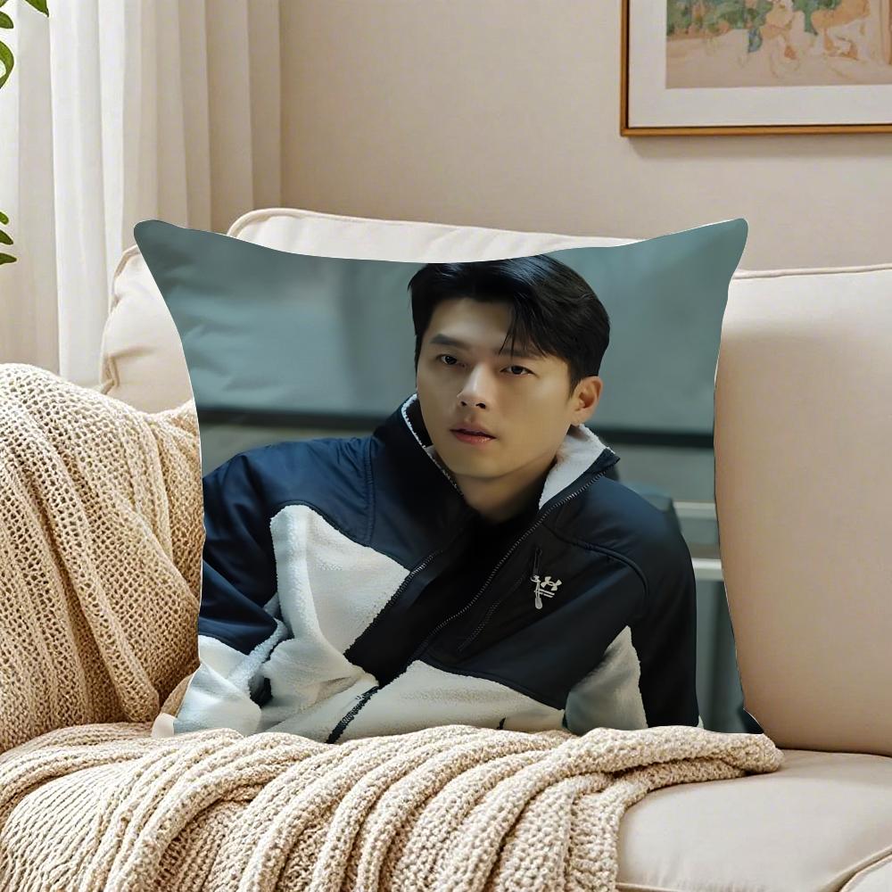 Famous Korean Actor HHyun BBin Cushion Cover Linen Pillowcase Soft for Sofa Bed Home Room Decor