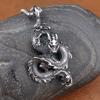 Fashion Chinese Dragon Pendant Chain Stainless Steel Domineering Loong Necklaces Amulet Unique Charm Men's Jewelry Accessories