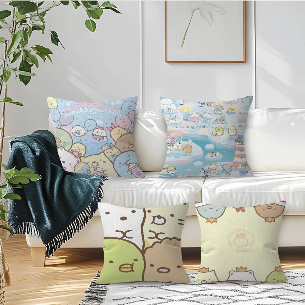 Anime Japan Sumikkogurashi Pillow Cushion Cover Pillowcase Living Room Sofa Home Decor