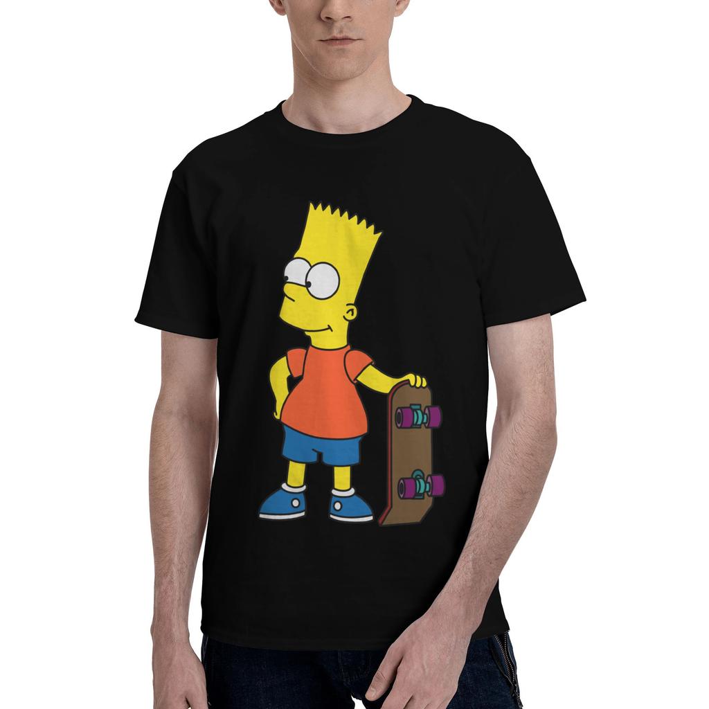 202526 Summer Disney Simpson Family Printed Pure Cotton Tshirt Fashionable Loose Casual Shortsleeved Unisplish