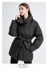 Women's Mid-Length Down Cotton Jacket - 2025 Winter European & American Style, Padded Outerwear