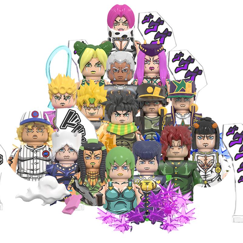 

MOC Творческие JOJO Дио Брандо Эрина Джостар Кукла-приключение Мини-фигурки Аниме Строительные блоки Кирпичики DIY Игрушки для РЕБЕНКА подарок