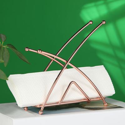 Yousheng Stehender Taschentuchhalter aus Metall, geometrisch, robustes Eisen, Esstisch, Papierhandtuch-Serviettenklammer-Spender, Organizer, Home-Hotel-Küchenbedarf