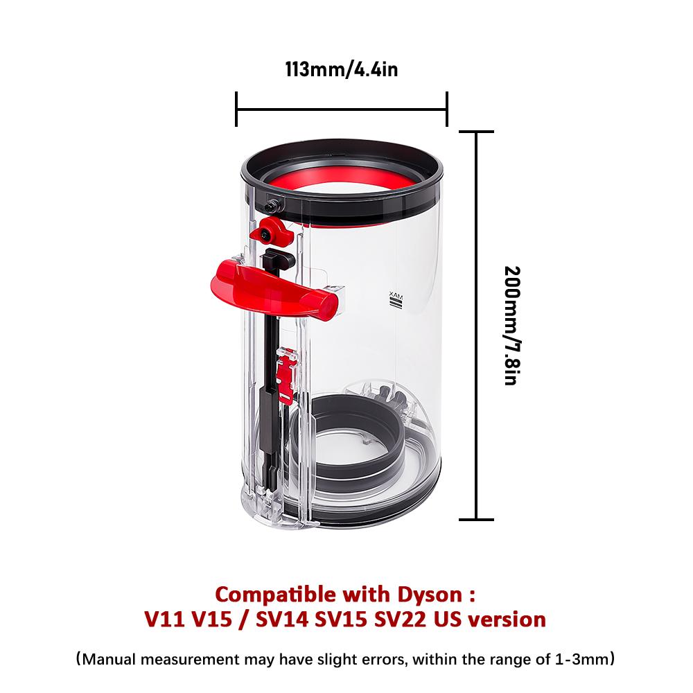 For Dyson V6 V7 V8 V11 V15 V10 V12Slim Vacuum Cleaner Dust Box Dust Bin Sealing Ring Base Lid HEPA Filter Motor Rear Cover Part