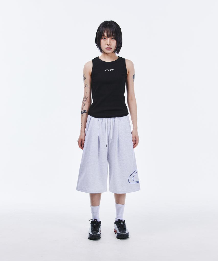 SCALLYWAG Side Big Logo Bermuda Sweat Shorts [Light Grey]