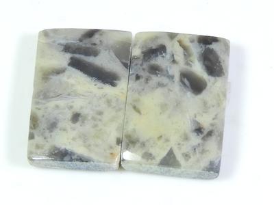 Natural Puff Jasper Matched Pair Octagon Cabochon Loose Gemstone 12X19X04 MM SK-273