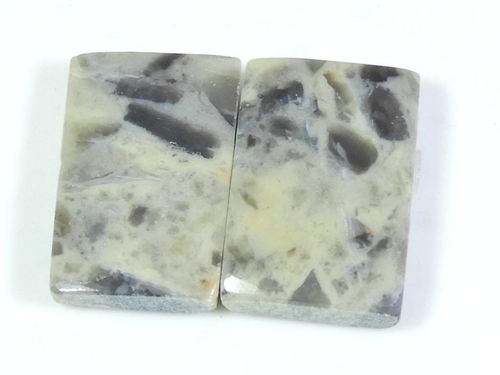 

Natural Puff Jasper Matched Pair Octagon Cabochon Loose Gemstone 12X19X04 MM SK-273