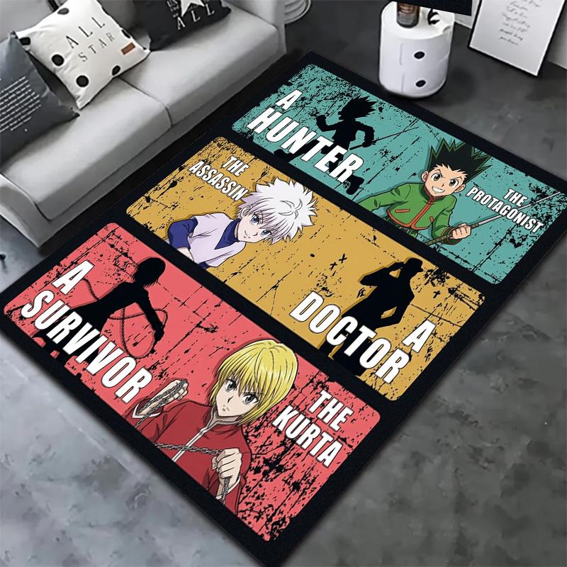Hunter X Hunter Teppich Teppich für Wohnzimmer Schlafzimmer Zuhause Sofa Dekoration Kinder Spielen Rutschfeste Bodenmatte