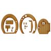 Wohndekoration Holztür Narnia Tür Dreidimensionaler Montagesatz Bastelpuppenhaus Tür Dekor Garten Holz Mini Feentür