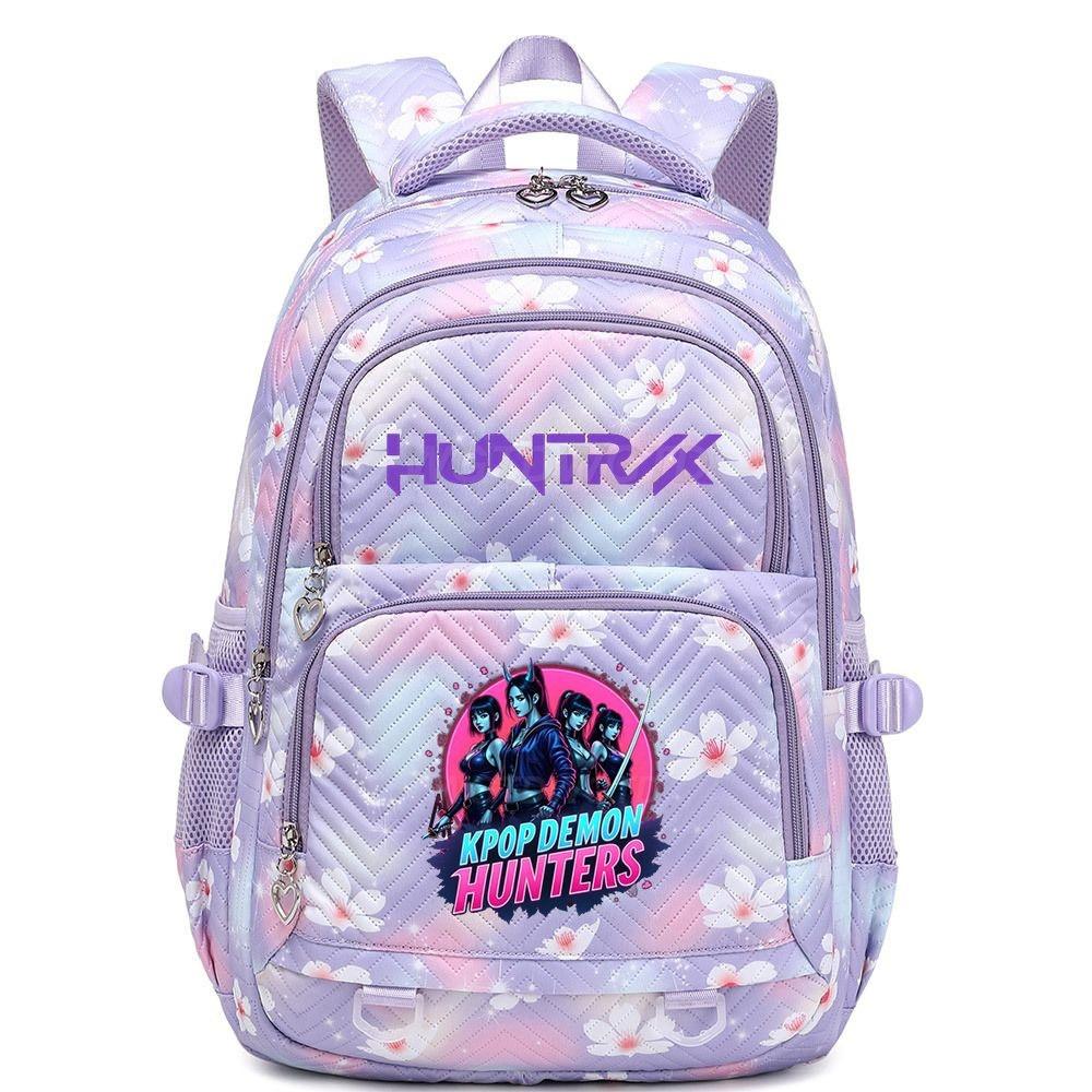 Kids Girls Kpop Hunters Rumi Zoey Printed Backpack Student School Waterproof Big Bag