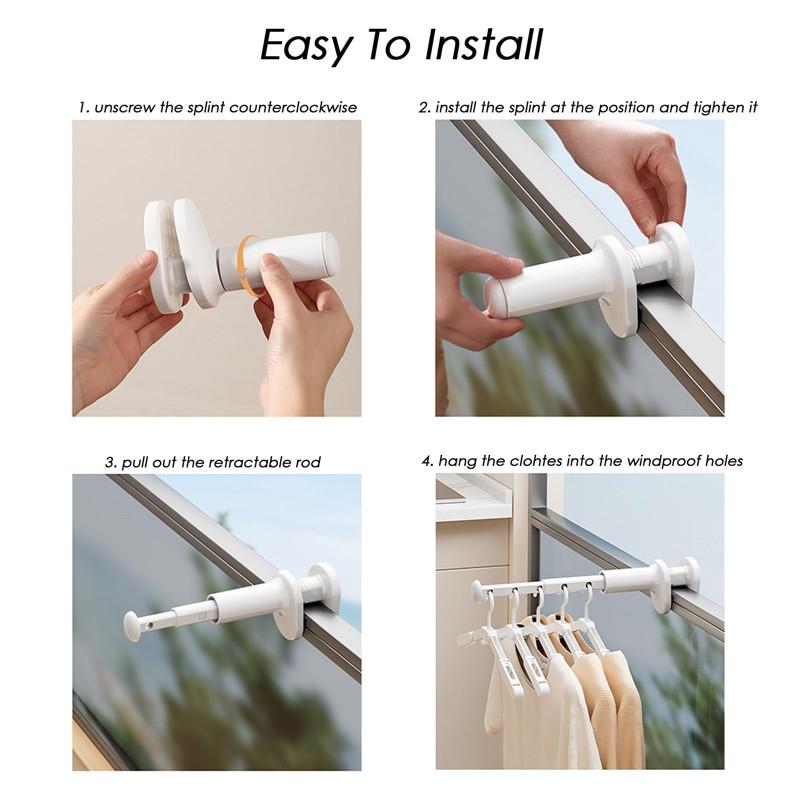 Portable Without Drilling Retractable Clothes Drying Rack Space Saving Hanger for Travel and Home Use Elegant Designs
