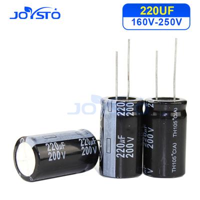 10PCS Original Aluminum Electrolytic Capacitor 220UF 160V 200V 250V Multi Specification 220UF Black