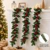 Ultra Long Artificial Holly Garland Vibrant Green Leaves Fake Ivy Garland  Halloween