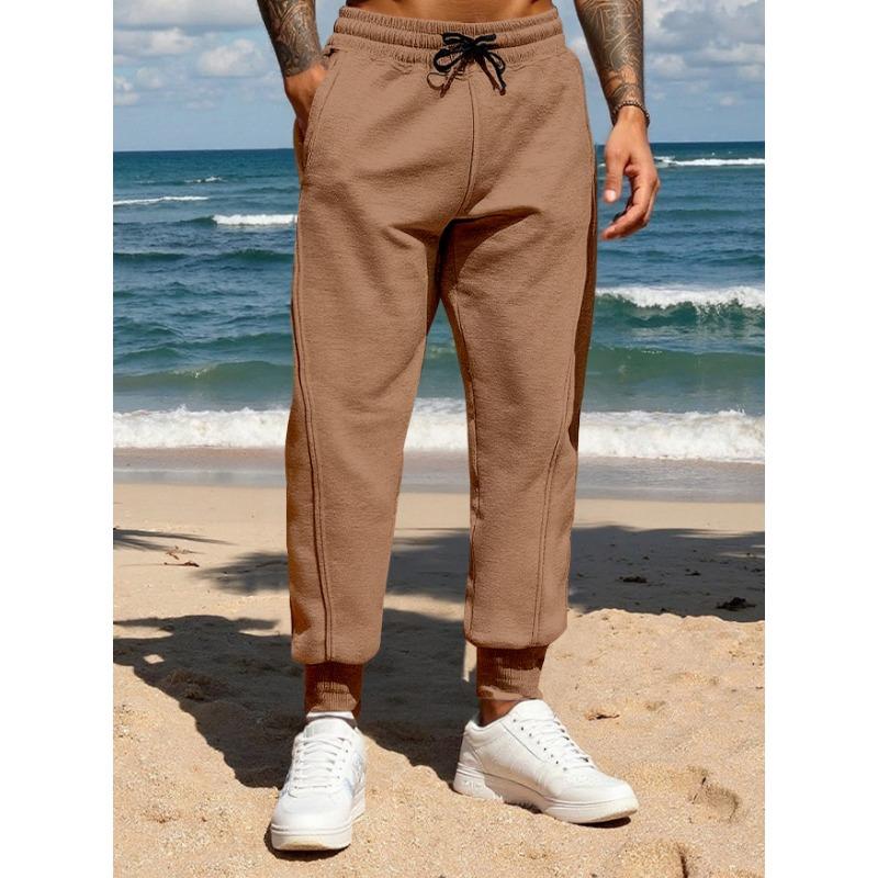 Autumn Outdoor Sports Trousers Men's Running Fitness Daily Casual Elastic Waist Trousers