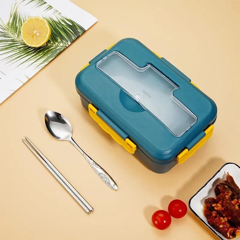 Portable Plastic Lunch Box for Kids School Outdoor Picnic Travel Food Container 3compartment Microwave Heating Bento Boxes