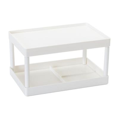 Double Layers Desktop Storage Rack Modern Large Capacity Office Storage Shelf for Makeup and D