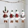 Christmas Plush Ornaments: Reindeer, Santa, Snowman & Tree
