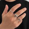 Hip-Hop Niche Liquid Metal Ring for Men, High-End Diamond-Studded Star Ring, Men's Jewelry