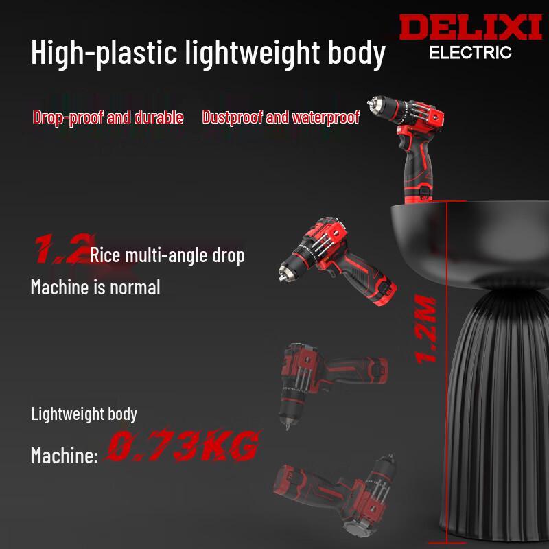 DELIXI ELECTRIC Cordless Impact Drill & Screwdriver CN Plug (adapter Included)