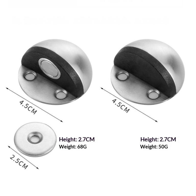 §1 Set Silicone Anti-Collision Buffer New No-Drill Magnetic Door Stopper For Glass & Bedroom Doors Windproof Floor Mount