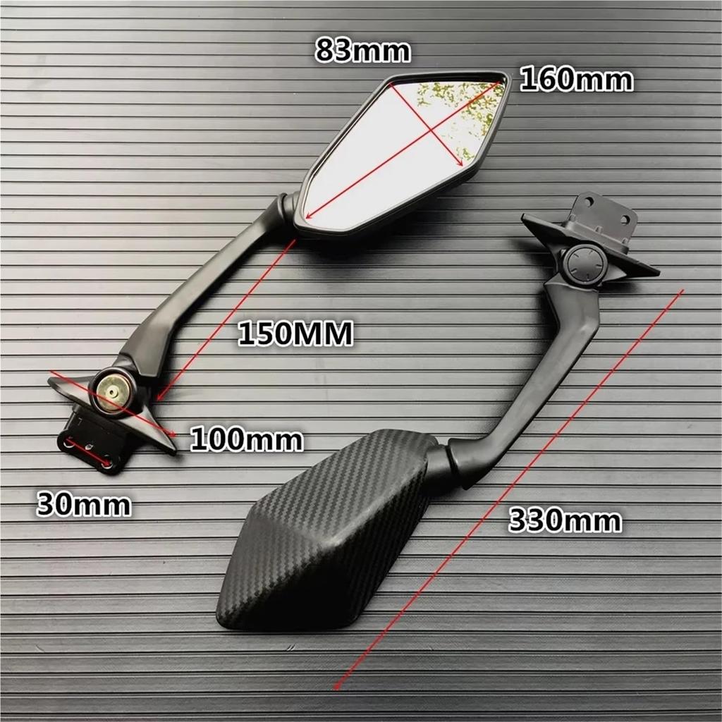 Motorcycle Rearview Mirror, Motorcycle Mirror, TMAX 530 T-MAX 530 2012-2019 Bike Mirror, Side Mirror(Carbon Fiber LOOK)