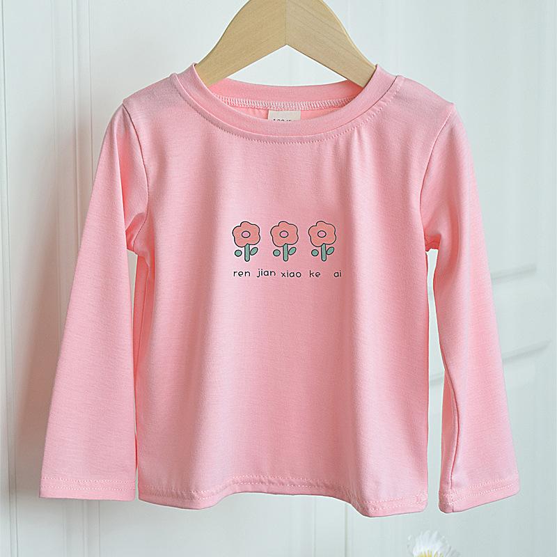 Cute Sweet Kids Girls Long Sleeve Casual Basic T Shirt Daily Top