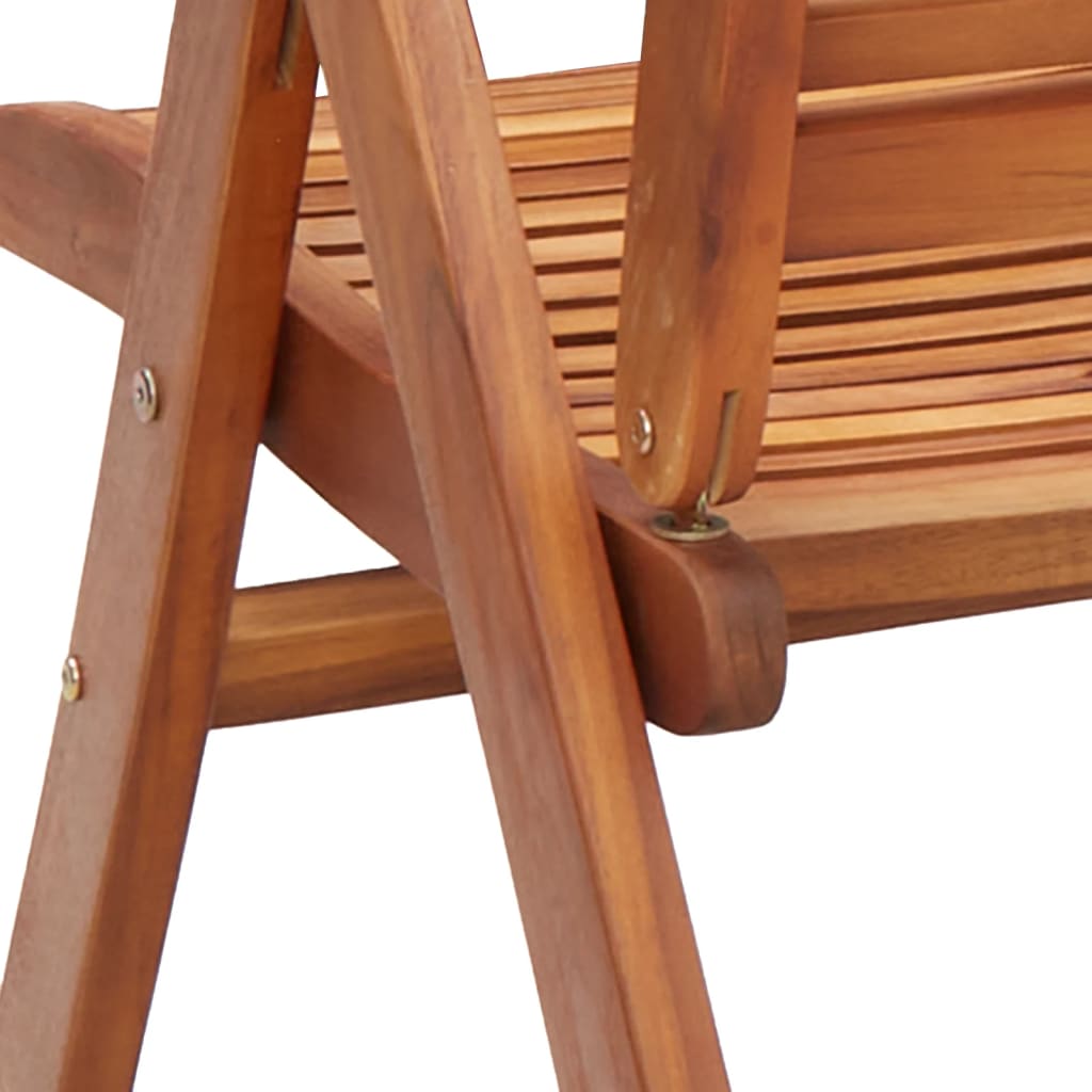 Garden Chairs 8 pcs Adjustable 56x72x107 cm Solid Acacia Wood