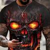 2025-2026 New Trend Men's Street Style Printed Skull Pattern Summer Casual Harajuku Retro Men's Y2K Top Fashion Short Sleeve T-Shirt