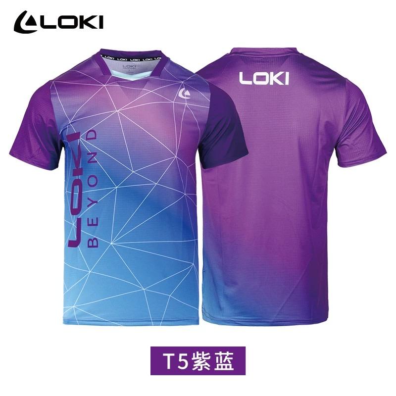 Neue LOKI Tischtennis Trikots für Damen und Herren, schnelltrocknende atmungsaktive Wettkampfsportbekleidung, Trainings-Kurzarm