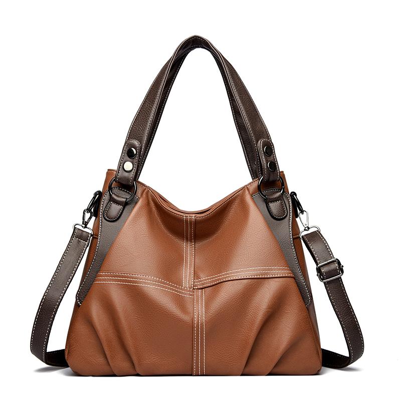 Large Capaci Pu Leather Tote Bag Women's Handbag 2026 New Faionable Crossbody Bag Casual Shoulder Bag