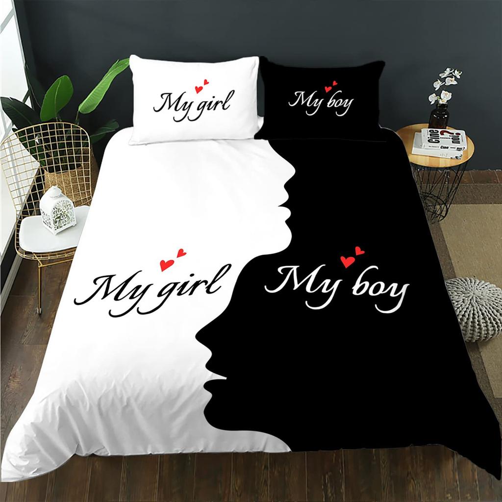 Purple Butterfly Three-Piece Quilt Cover Digital Printing Bedding Set Dream Heart Bed Cover