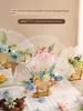 Hairpin Flower Fan Handmade DIY Material Kit, Traditional Ancient Style Silk Flower Folding Fan Prop, Teacher's Day Activity Gift