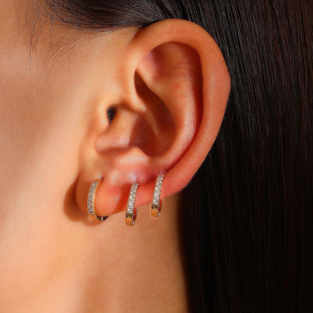 Cross-border Simple Earrings, High-end Niche Men's and Women's European and American Alloy Earrings, Personalized Temperament, Rock Punk Earrings.