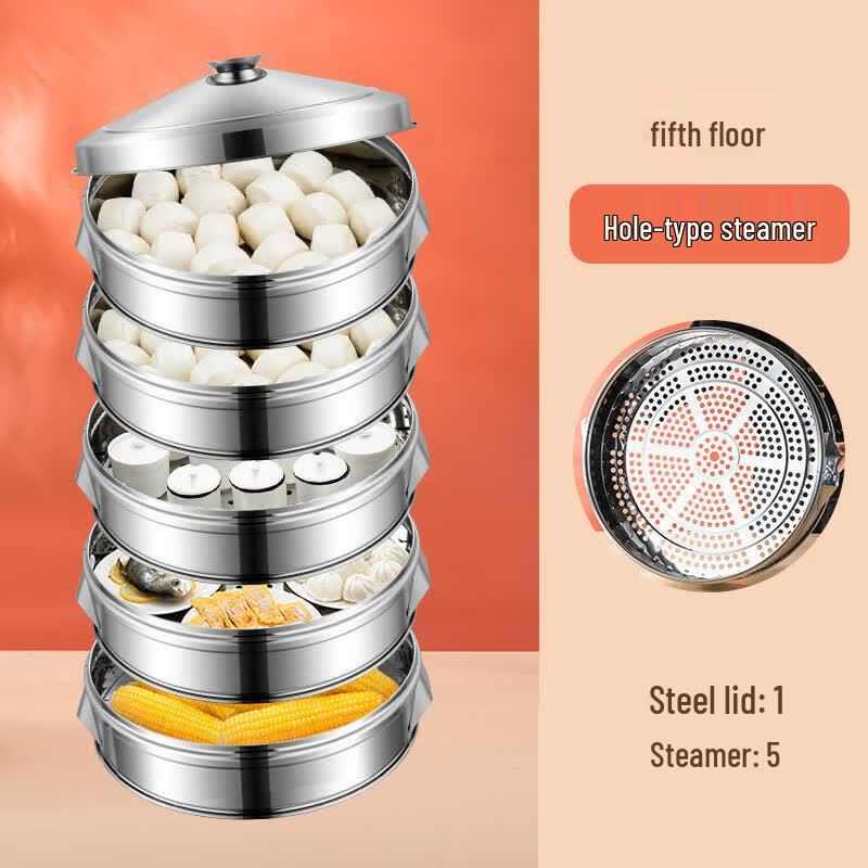 Renzhida Heavy-Duty Multi-Layer Stainless Steel Steamer