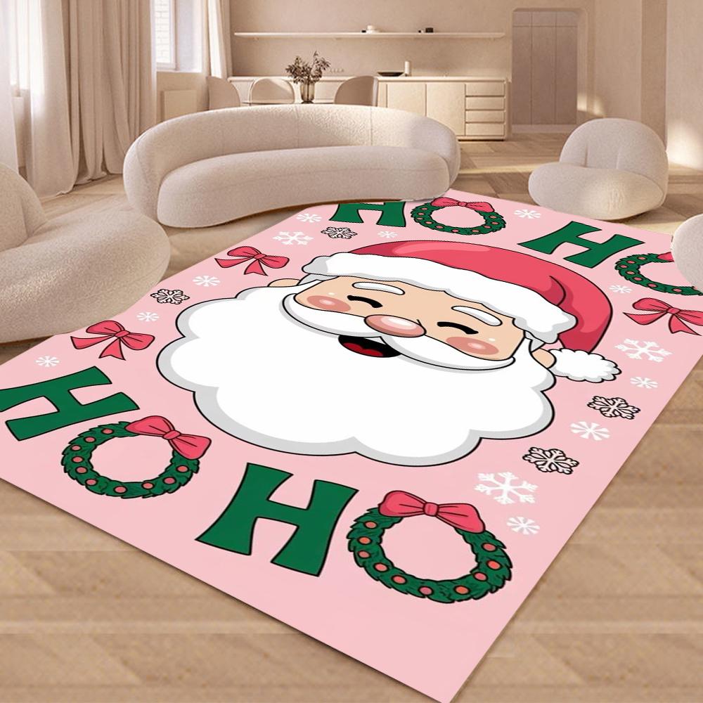 Santa Claus Carpet Living Room Carpet Rug Dining Room Rugs for Bedroom Washroom Floor Mat Christmas Living Room Decoration