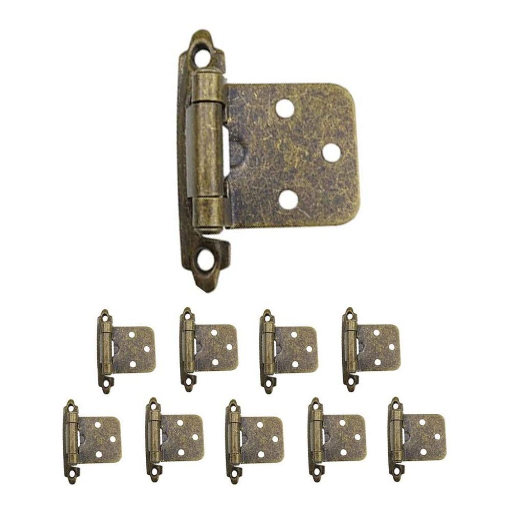 Kitchen Door Hinges 10pcs Cabinet Drawer Hardware Heavy Duty Overlay Reused Cold-rolled Steel Cupboard Furniture