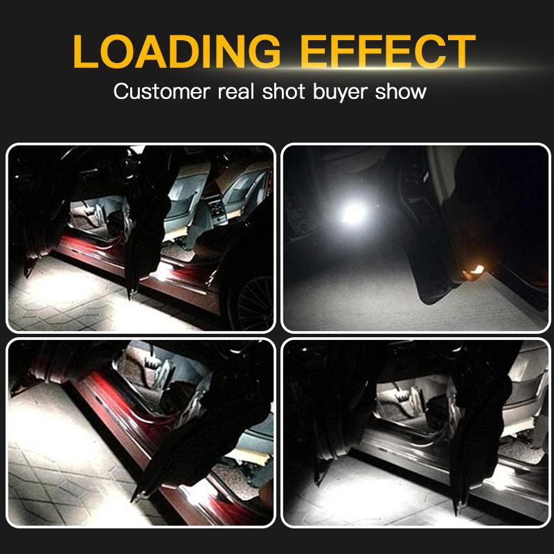 1/2PC LED Courtesy Footwell Under Door Light For BMW 1-series E82 / E88 2008-2012 E81 2007-2012 E87 2004-2011 Door Welcome Light