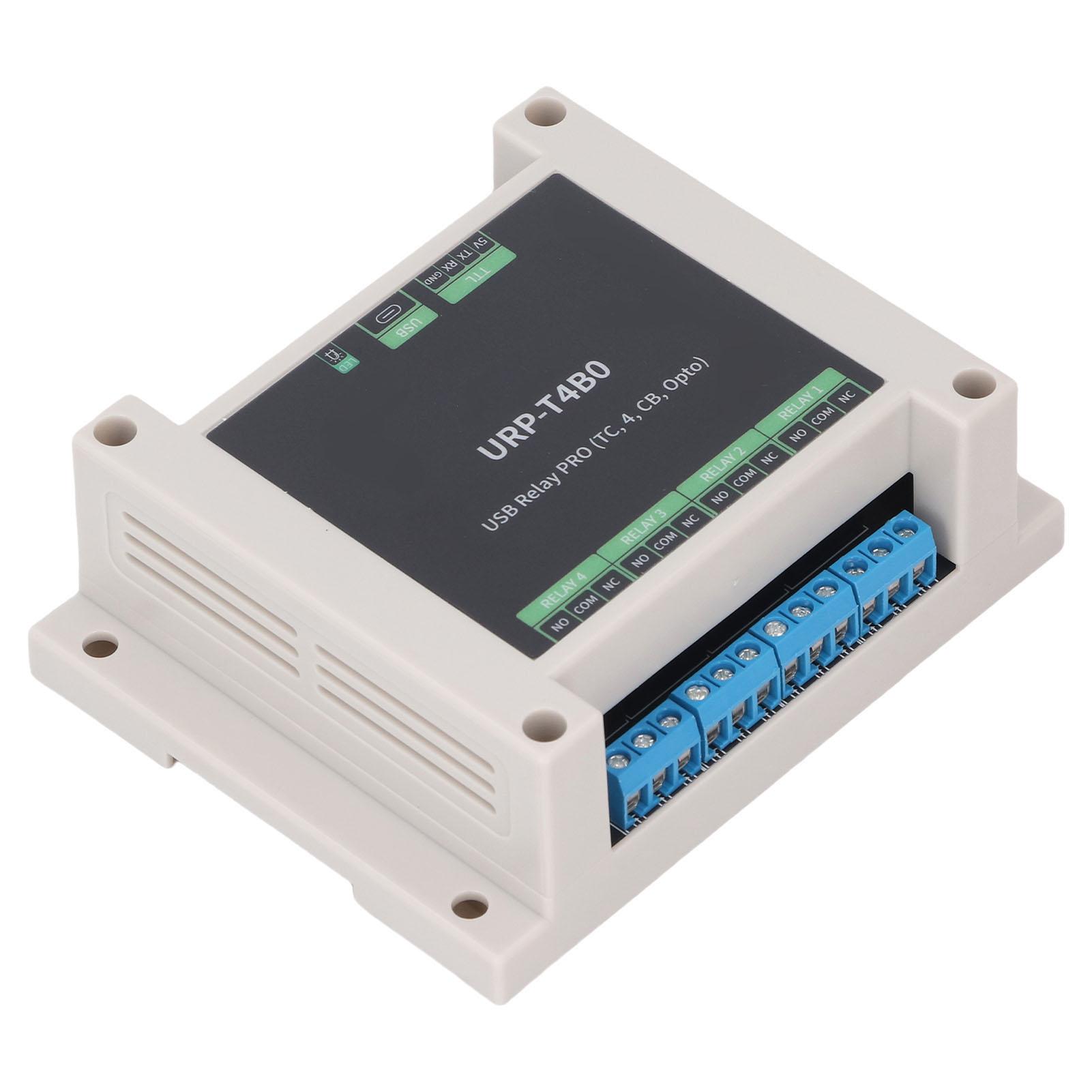 

4-канальне реле промислового класу з оптоізоляцією, кріплення на DIN-рейку, модуль реле з USB TTL керуванням
