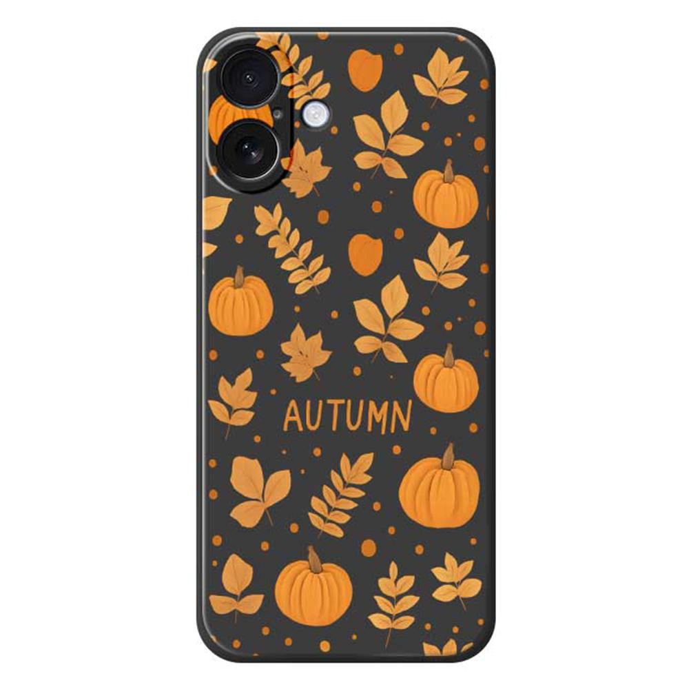 For iPhone 17 Case Autumn Theme Pattern Printing Straight Edge TPU Phone Back Cover