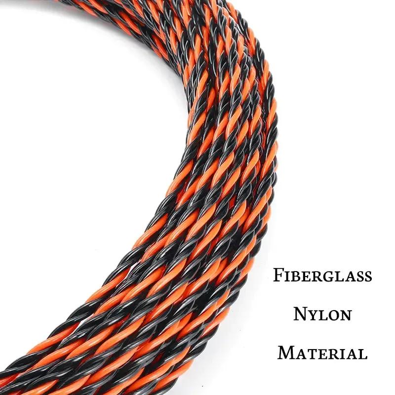5-40M 5mm Cable Puller Fiberglass Electric Cable Wire Puller Electrical Tool Tape Cable Guide Device Push Duct Snake Rodder Fish